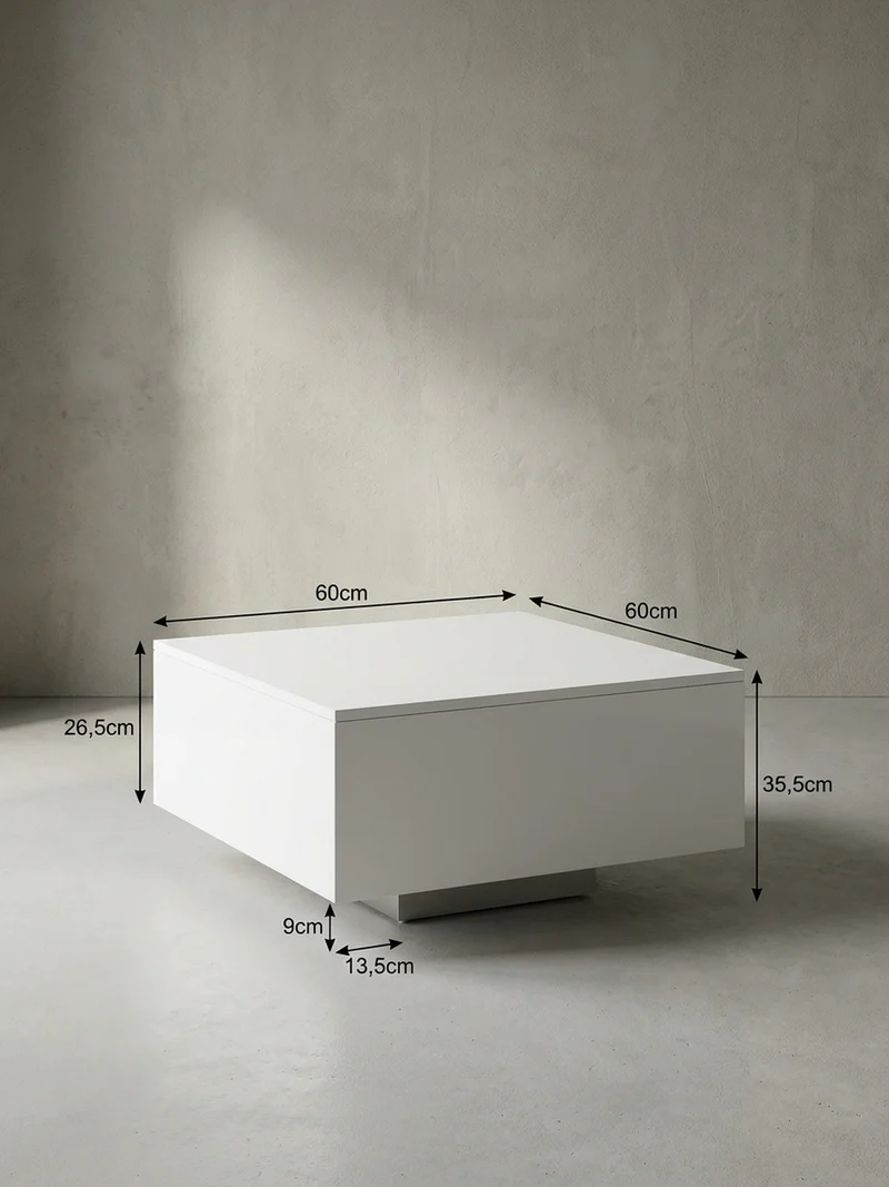 Couchtisch aus Holz, Puristisches Design, C-Form