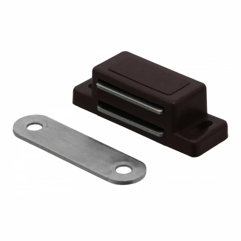 Magnetschnäpper mit Metall Gegenplatte - Braun