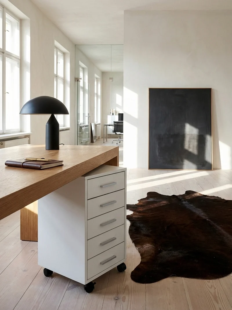 Schubladenschrank Holz 5 Schubladen Mit Rollen