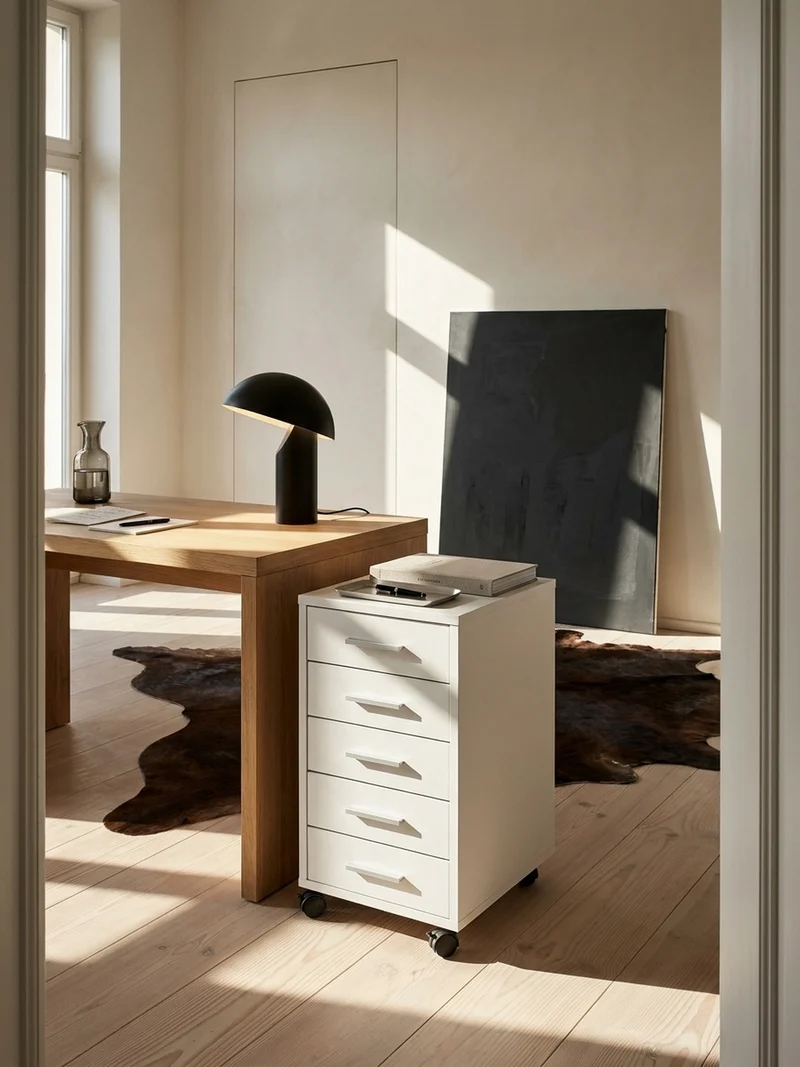 Schubladenschrank Holz 5 Schubladen Mit Rollen
