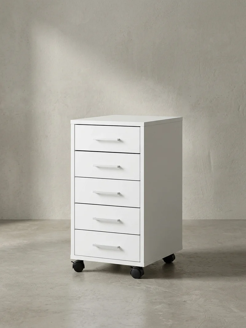 Schubladenschrank Holz 5 Schubladen Mit Rollen