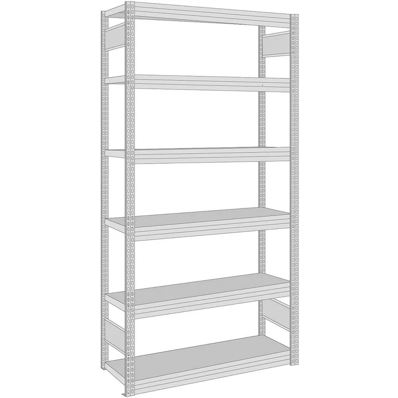 Eurokasten-Grundregal 207x87x60 cm Fachlast 350 kg Feldlast 3.000 kg