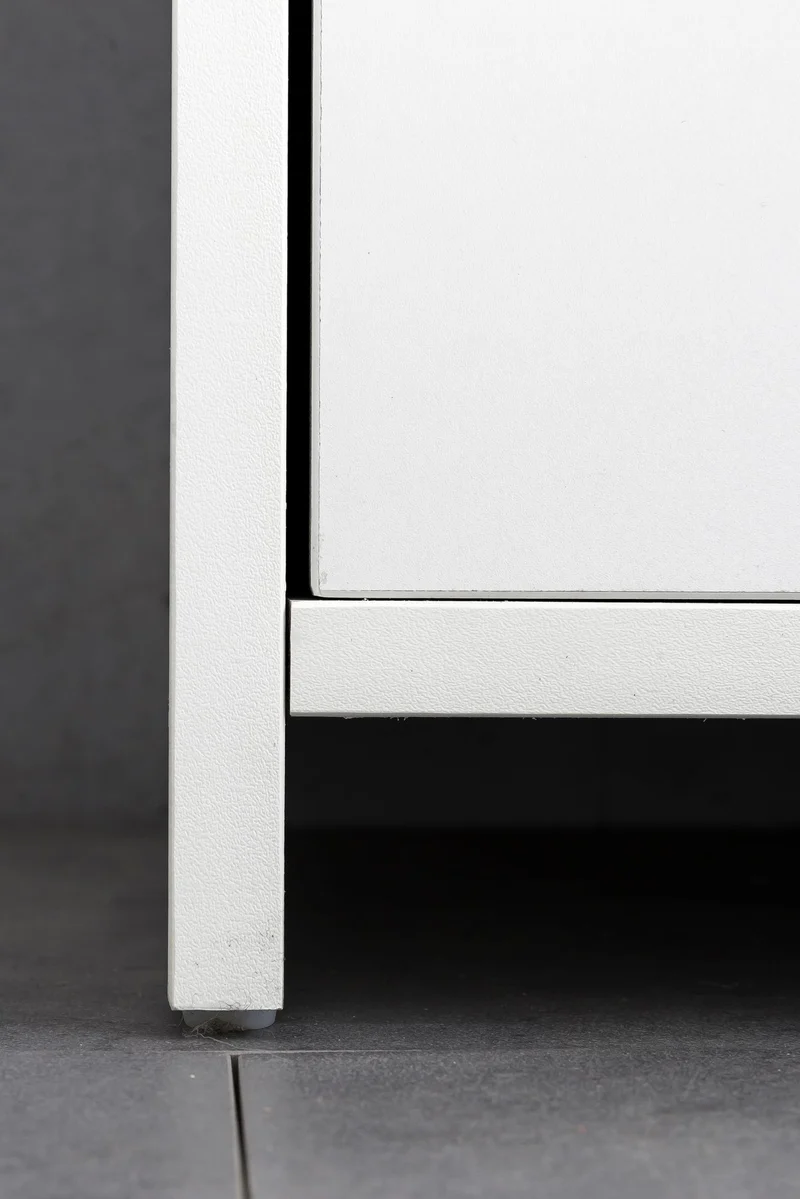 Badschrank Weiß 30x95,5x30 cm aus Melamin mit kratzfester Oberfläche