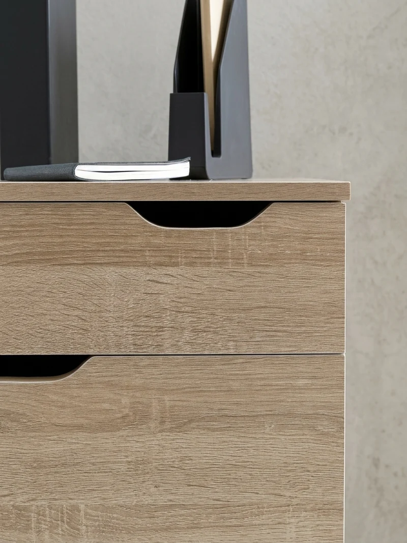 Rollcontainer – Weiß, 4 Schubladen, Rollen, stilvoll, für Büro