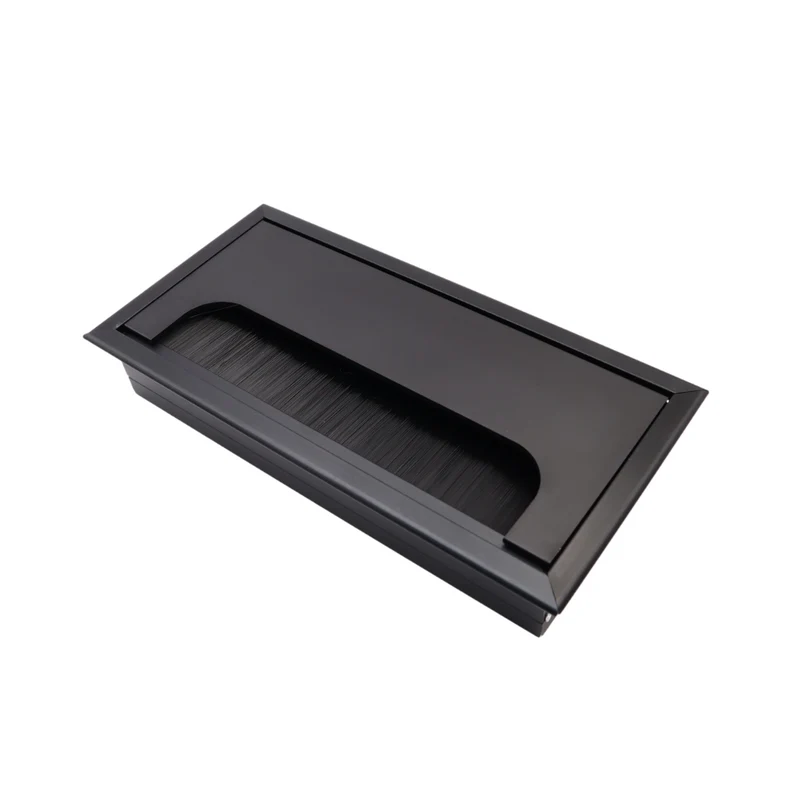 Aluminium Kabeldurchlass 160x80mm, Schwarz "Wave"