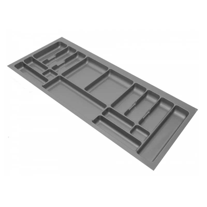 Besteckeinsatz für Schublade, Korpusbreite: 1200mm, Tiefe: 490mm - Metallic