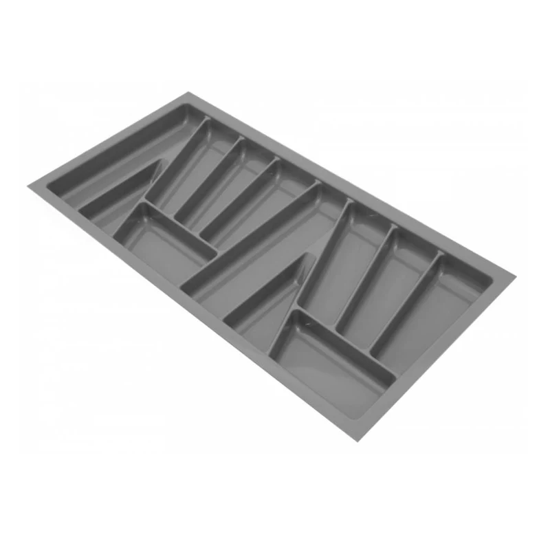 Besteckeinsatz für Schublade, Korpusbreite: 900mm, Tiefe: 430mm - Metallic