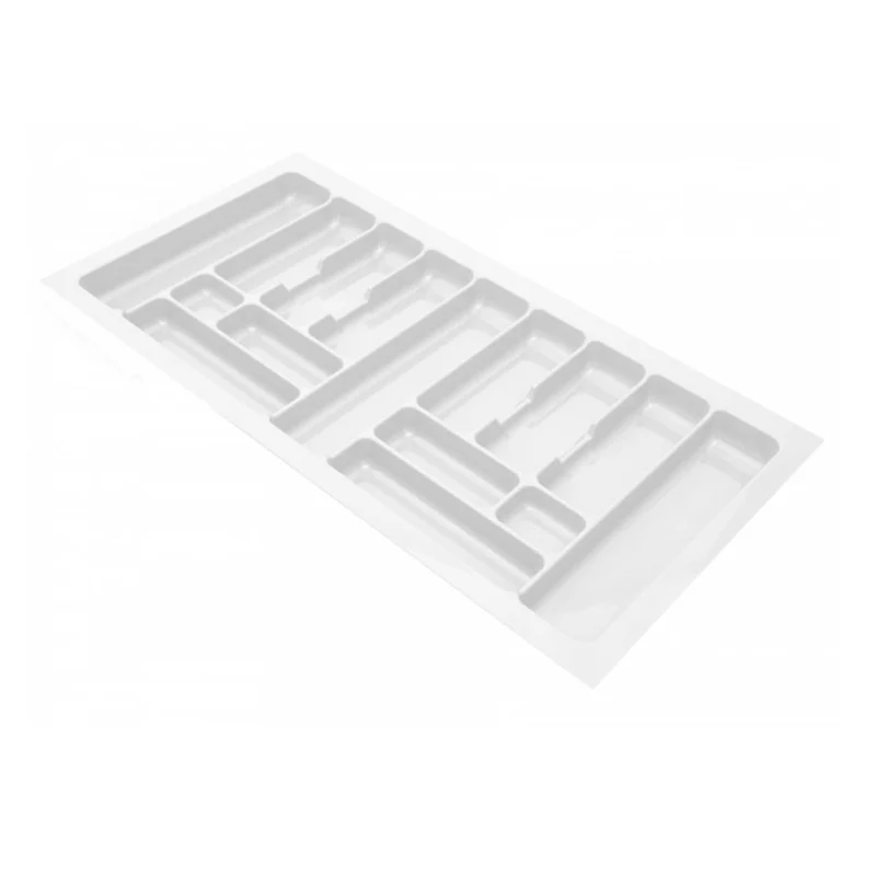 Besteckeinsatz für Schublade, Korpusbreite: 1000mm, Tiefe: 490mm - Weiß