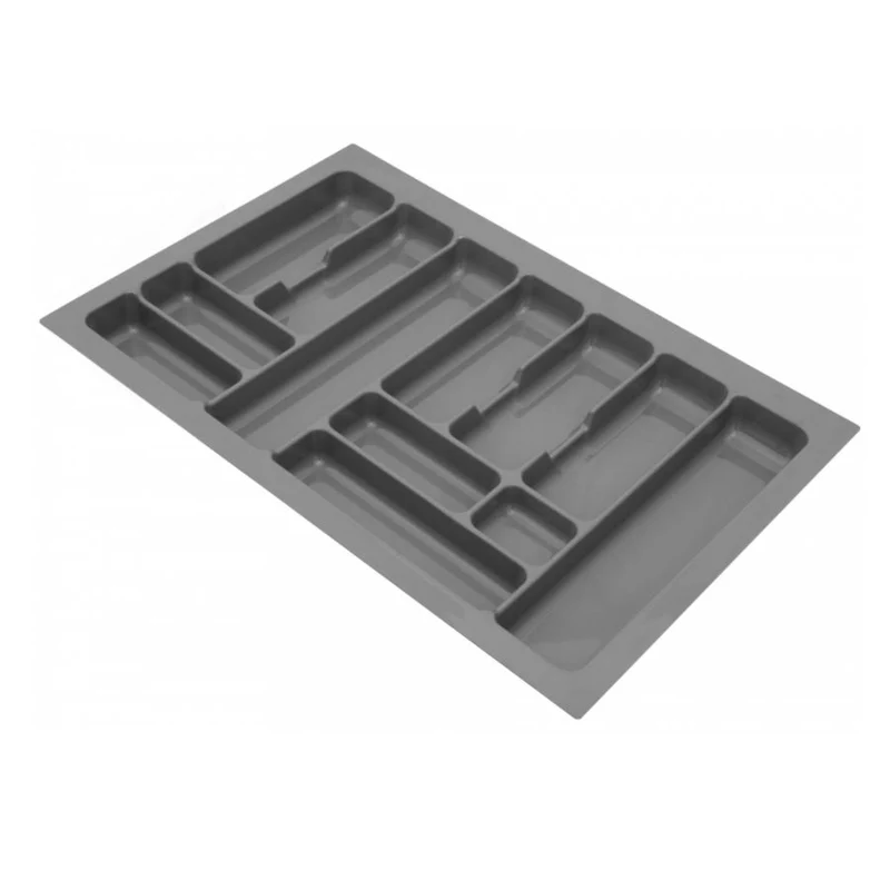 Besteckeinsatz für Schublade, Korpusbreite: 800mm, Tiefe: 490mm - Metallic