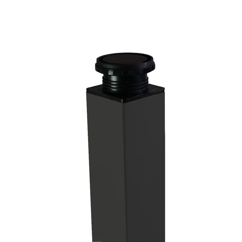 Quadratisches Tischbein 71 cm hoch - Schwarz, ZnAl Montageplatte