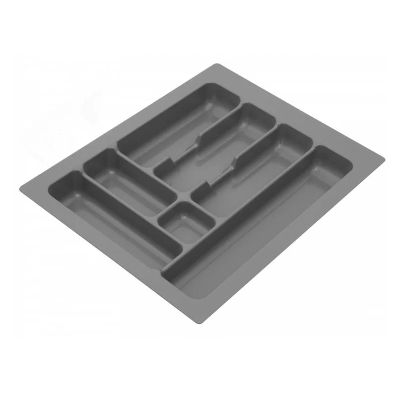 Besteckeinsatz für Schublade, Korpusbreite: 450mm, Tiefe: 490mm - Metallic