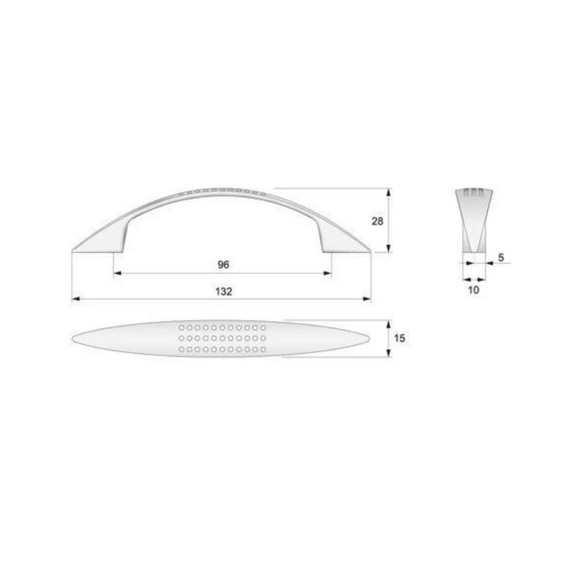 Möbelgriff 96mm UZ01 - Aluminium