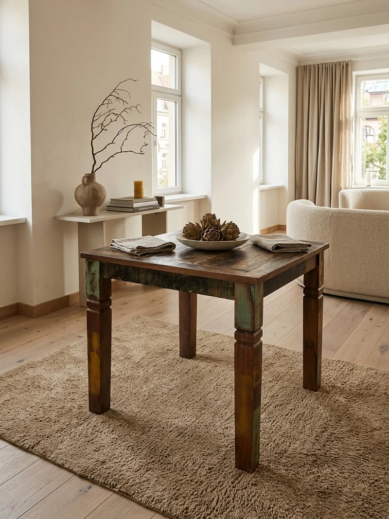 Esstisch Massivholz Quadratisch Landhausstil