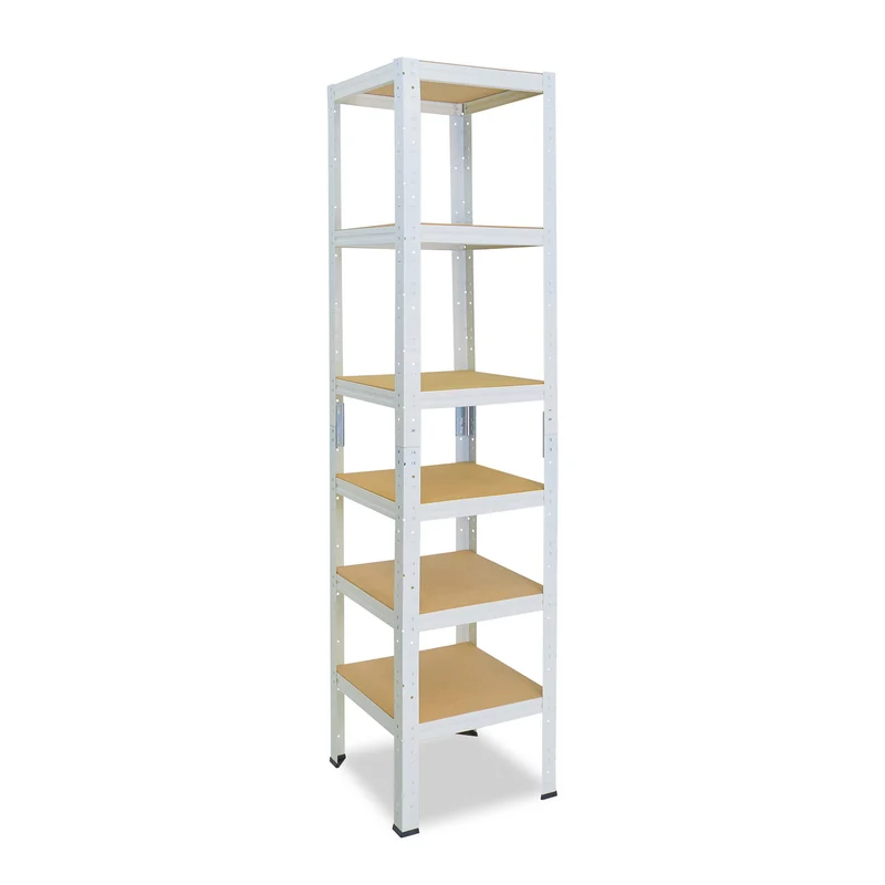 shelfplaza HOME Schwerlastregal 180x40x40 cm weiß mit 6 Böden