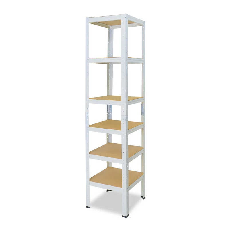 shelfplaza HOME Schwerlastregal 180x40x40 cm weiß mit 6 Böden