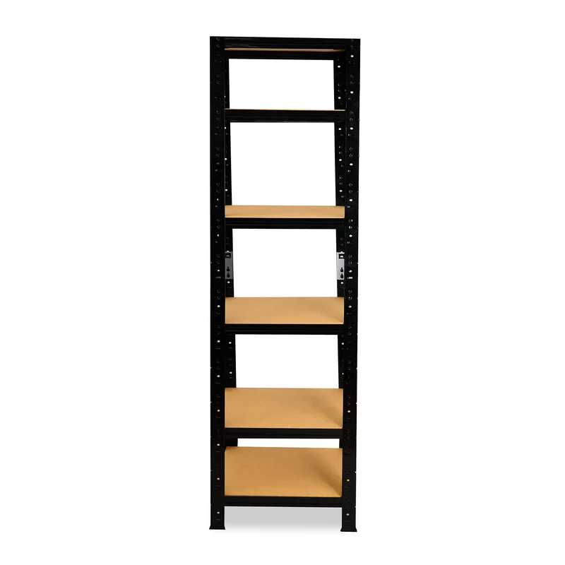 shelfplaza BLACK Schwerlastregal 180x60x60 cm schwarz mit 6 Böden