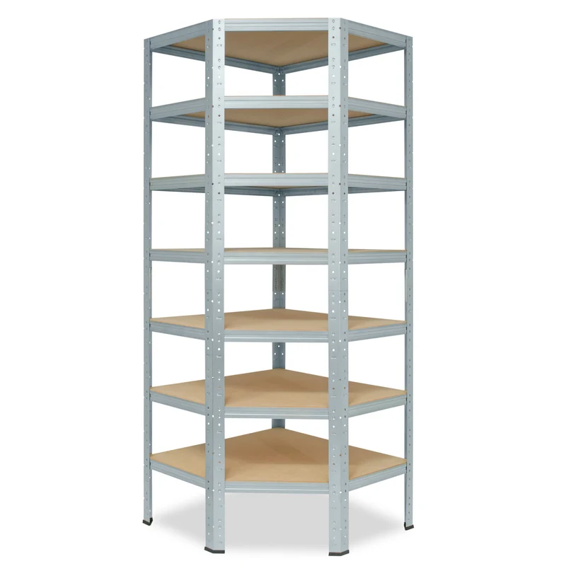 shelfplaza HOME Eckregal 230x60x30 cm verzinkt mit 7 Böden