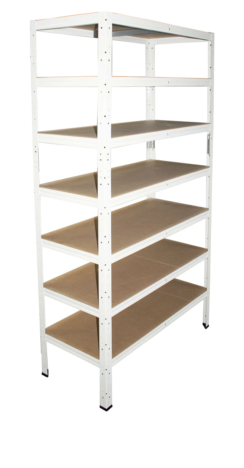 shelfplaza HOME Schwerlastregal 230x45x45 cm weiß mit 7 Böden