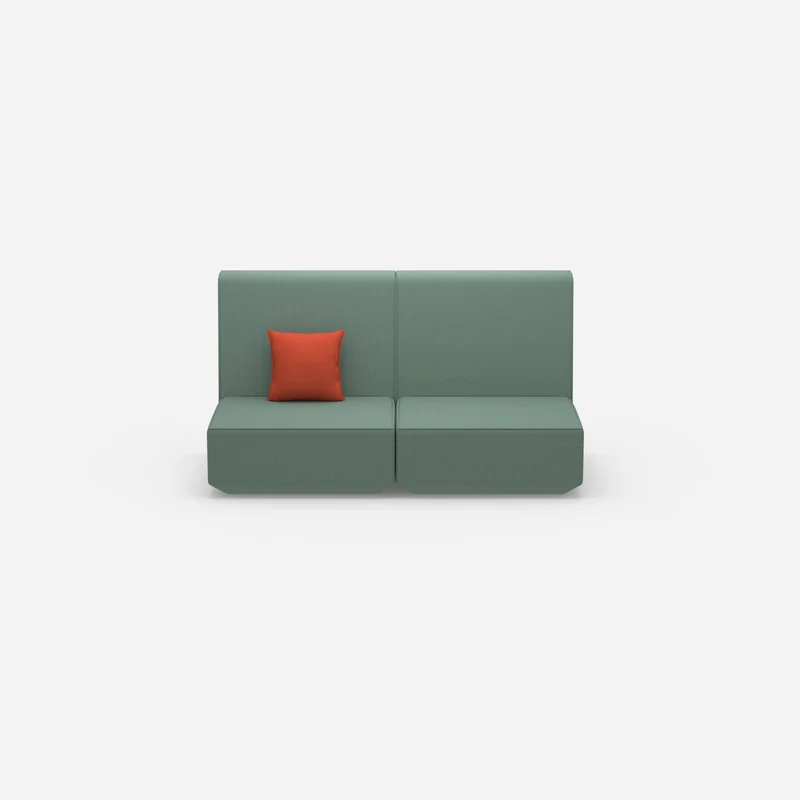 2er Sofa mit hoher Rückenlehne