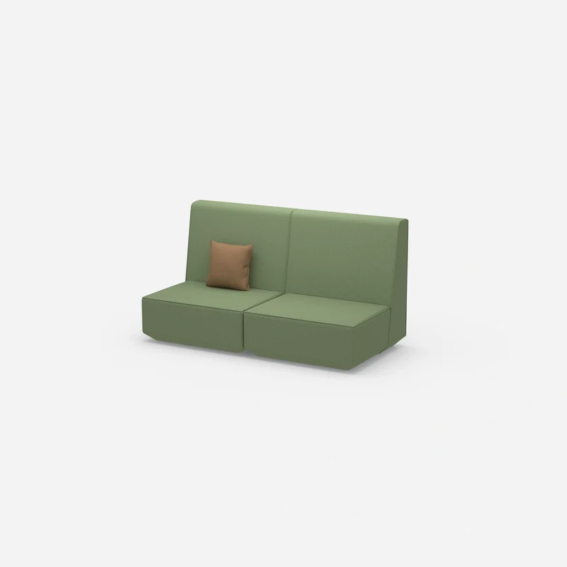 2er Sofa mit hoher Rückenlehne