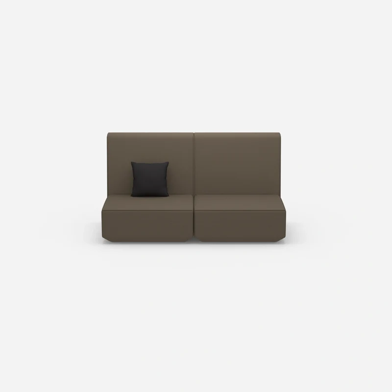 2er Sofa mit hoher Rückenlehne