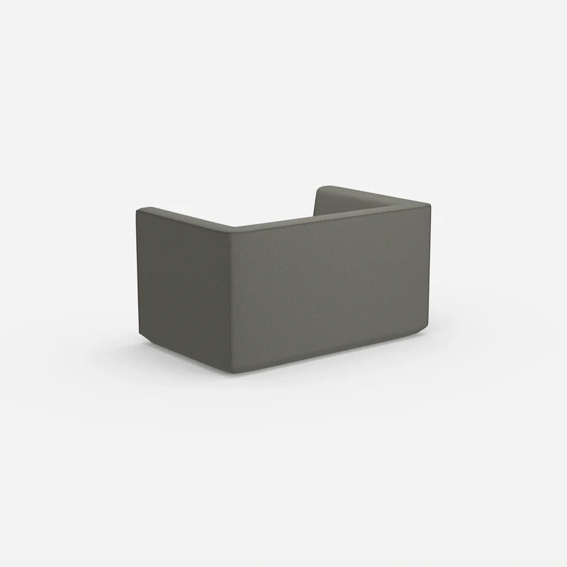 Modernes Zweisitzer Sofa mit hohem Rücken