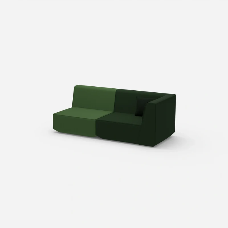 Sofa Zweisitzer grün 180 cm breit