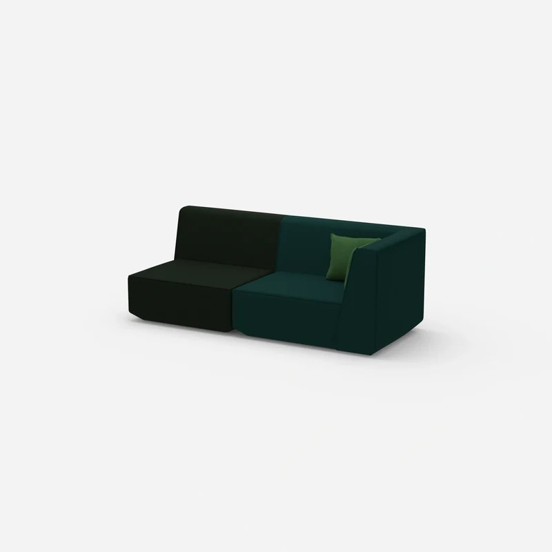 Sofa Zweisitzer grün 180 cm breit