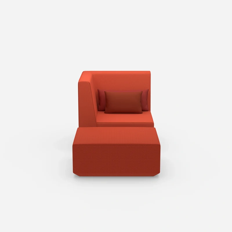 Sessel mit Hocker modern