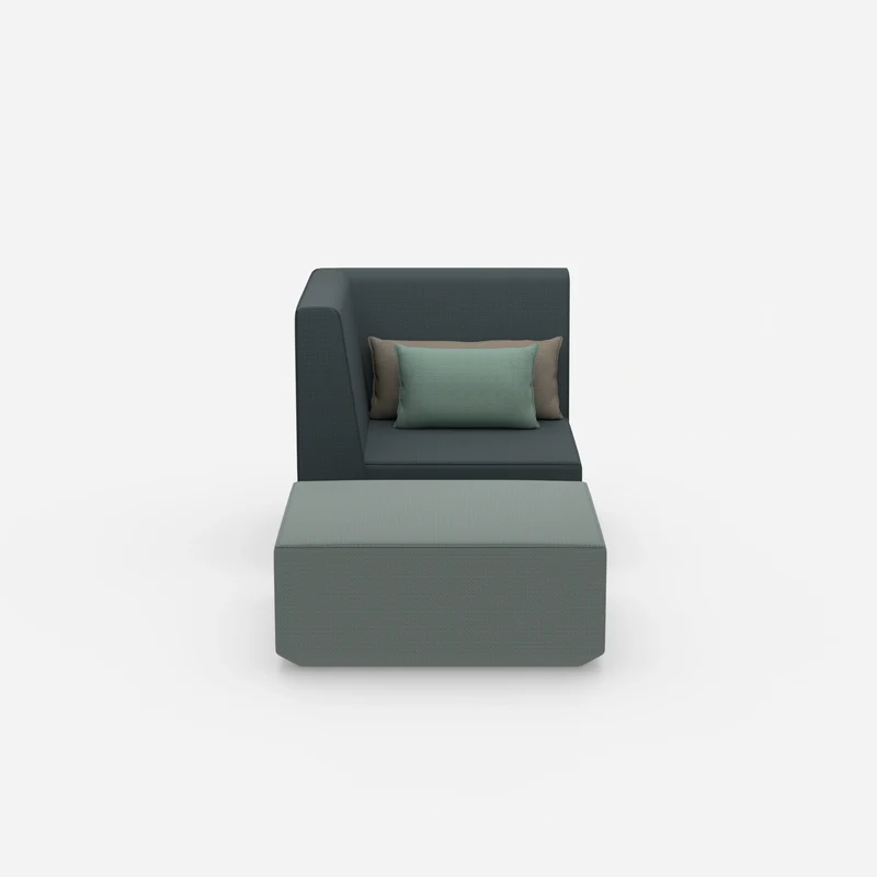 Sessel mit Hocker modern