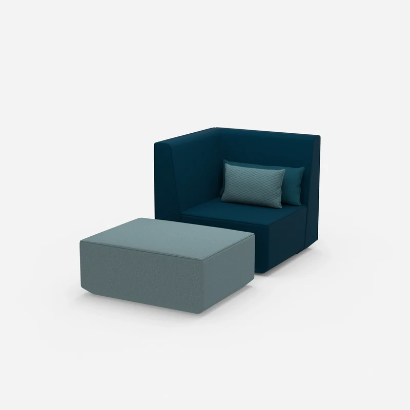 Sessel mit Hocker modern