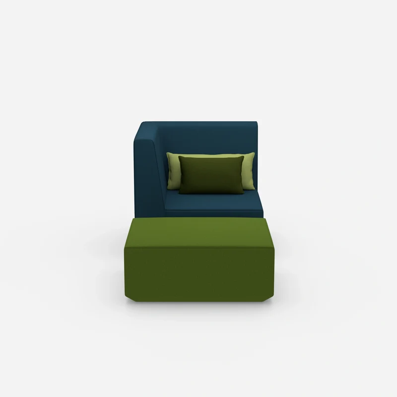 Sessel mit Hocker modern