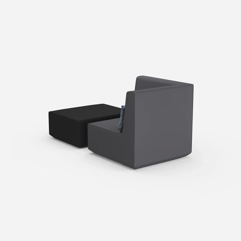 Sessel mit Hocker modern