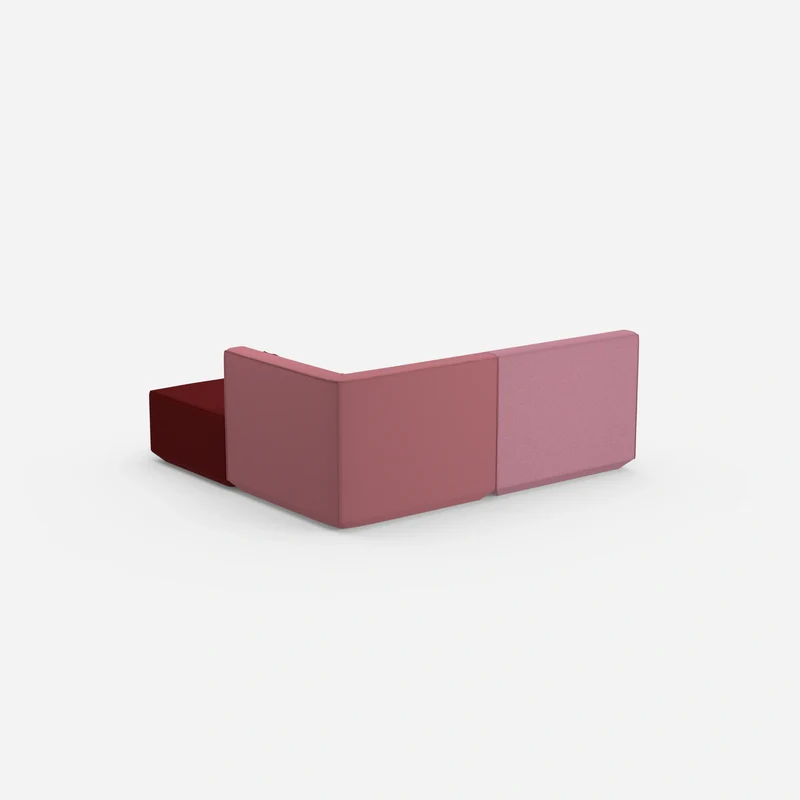 Eckcouch rosa