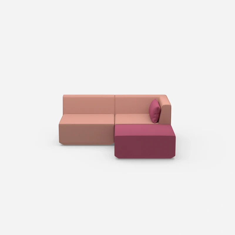 Eckcouch rosa
