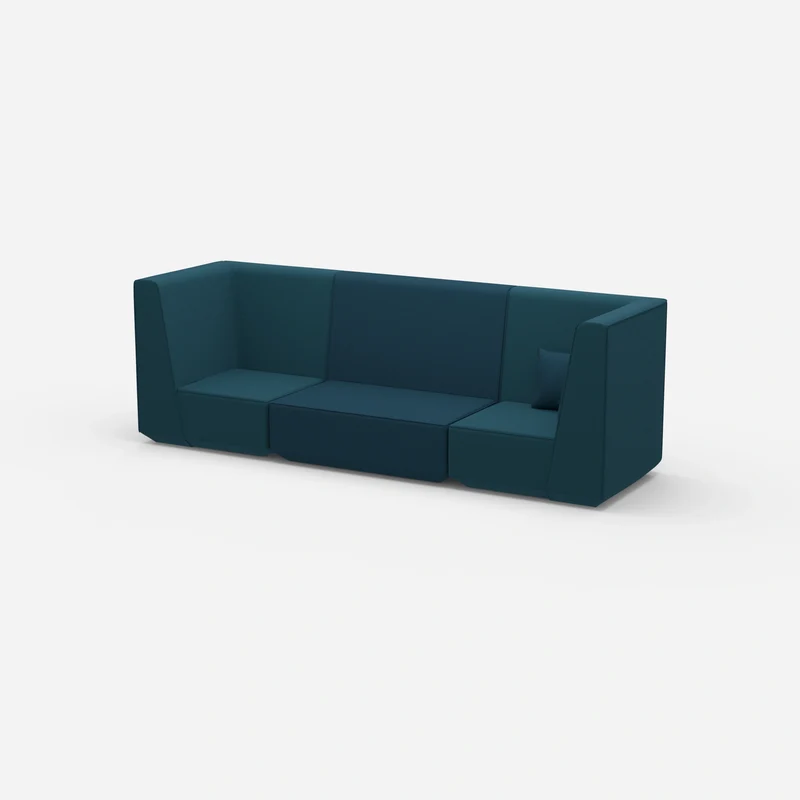 3 Personen Sofa blau