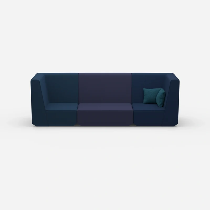 3 Personen Sofa blau