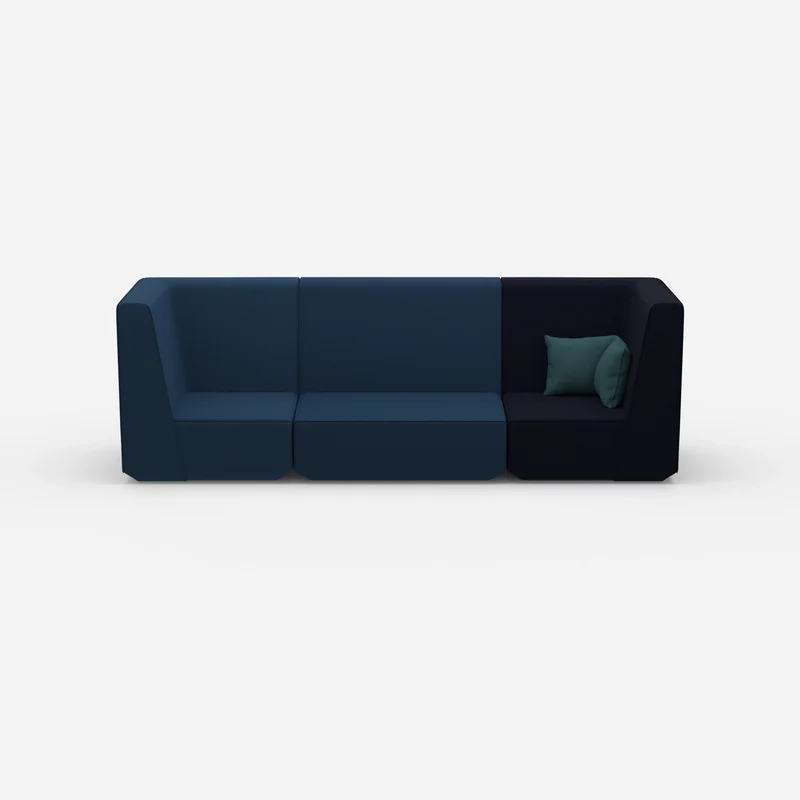 3 Personen Sofa blau