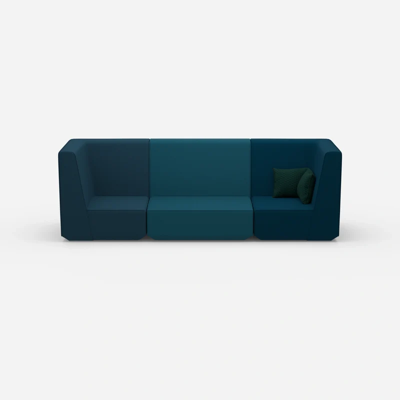 3 Personen Sofa blau