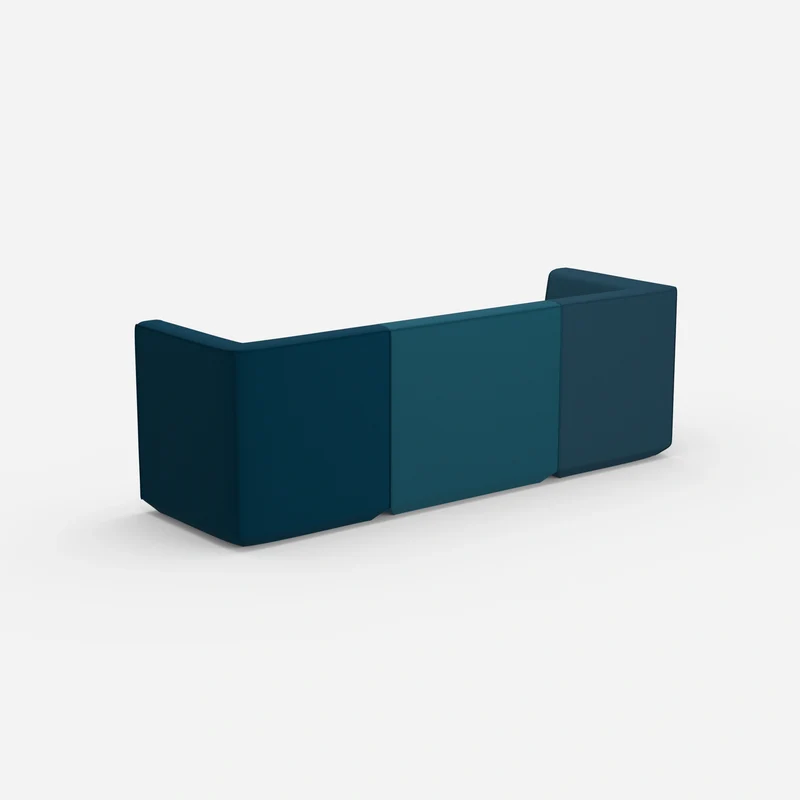 3 Personen Sofa blau