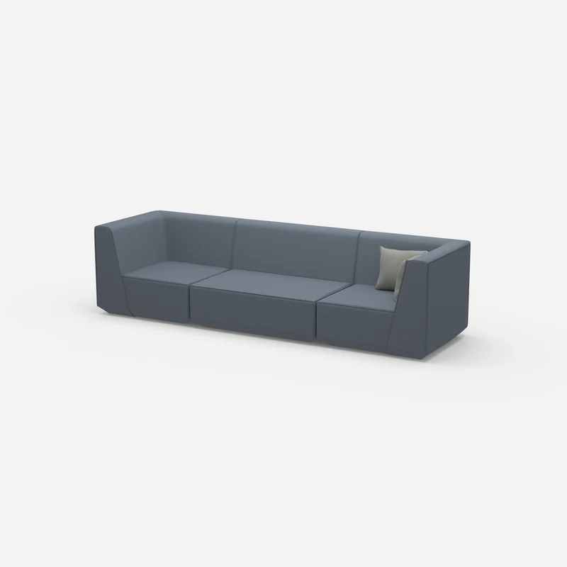 3er Sofa blau