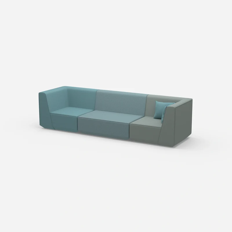 3er Sofa blau