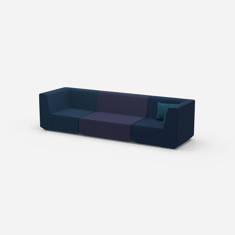 3er Sofa blau
