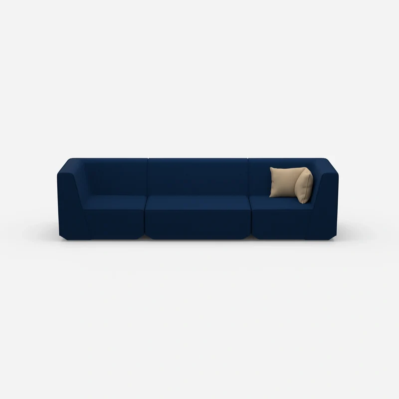 3er Sofa blau