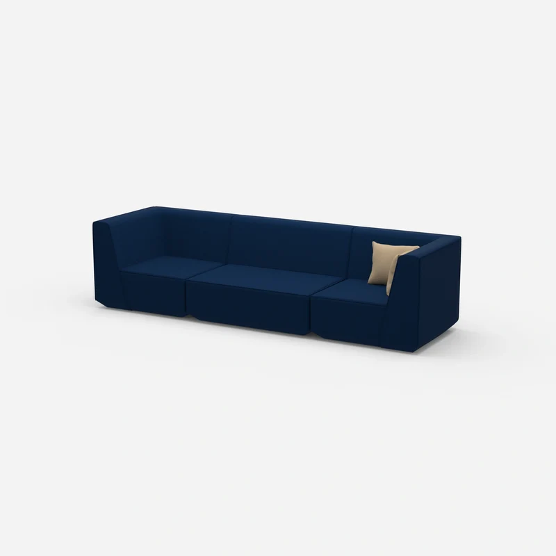 3er Sofa blau