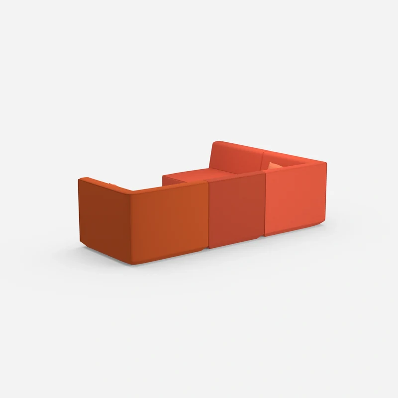 Modulares Sofa als Landschaft in Orange