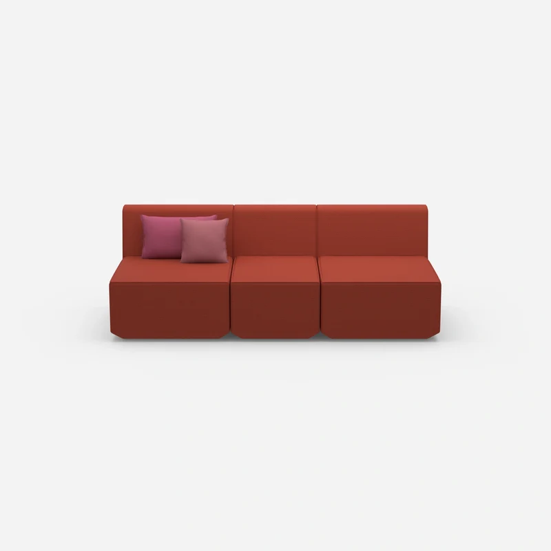 Rotes Dreisitzer Sofa
