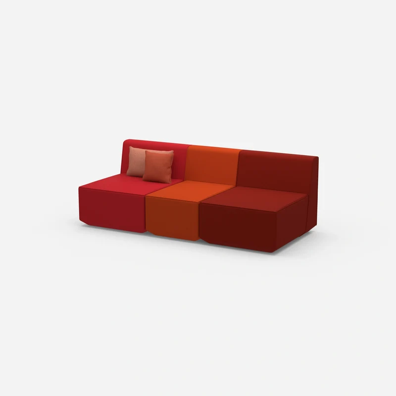 Rotes Dreisitzer Sofa