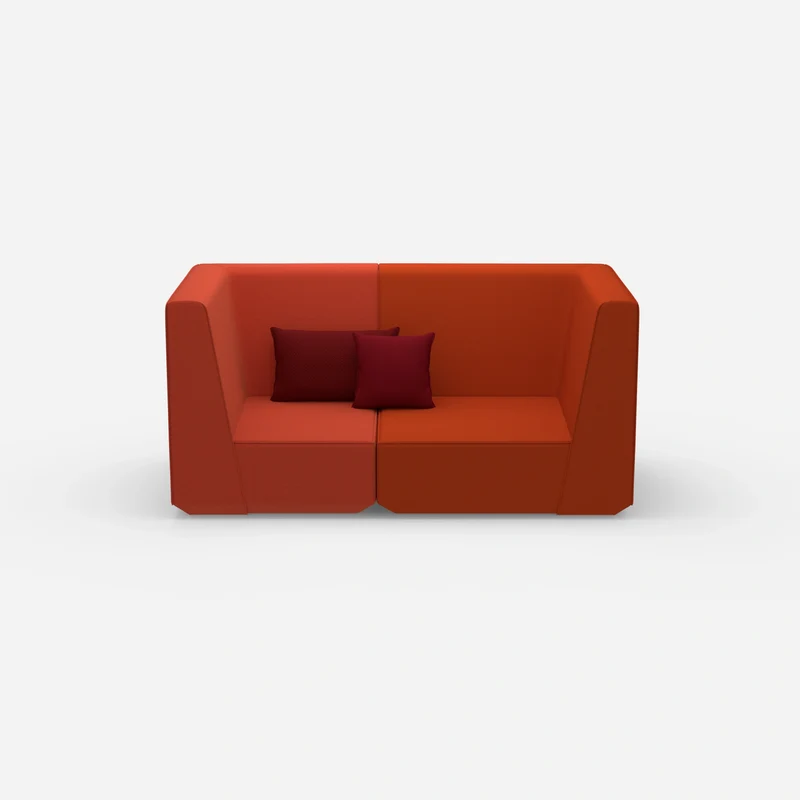 2er Sofa rot