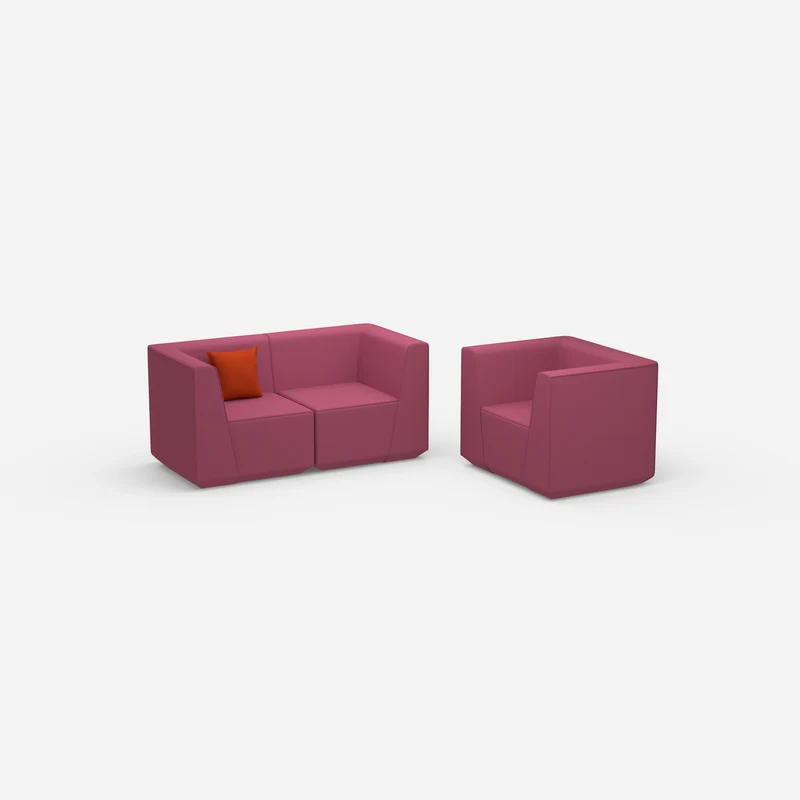 Modulares Sofa mit Sessel